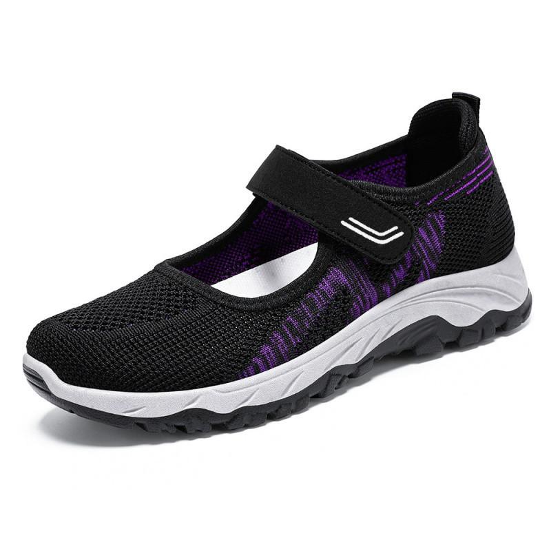 Women's Shoes Spring Women's 2025 New Casual Single Shoes Women's Shoes Breathable Velcro Middle-aged and Elderly Mother Shoes