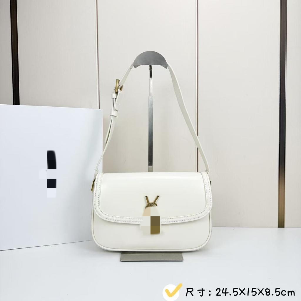 25 new BOX tofu bag single shoulder diagonal span underarm women's bag retro versatile small square bag cowhide women's bag