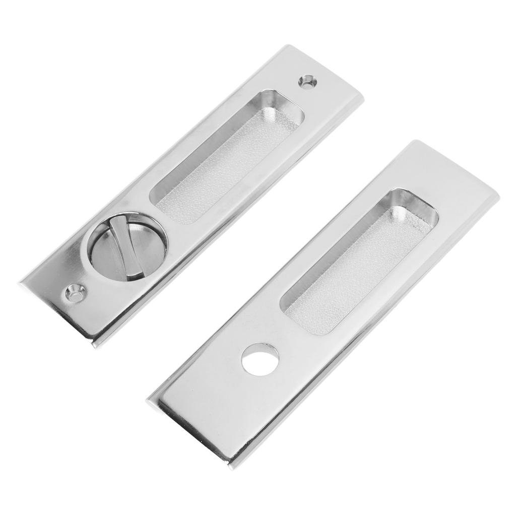 Zinc Alloy Invisible Recessed Handle Latch with Keys for Bathroom Balcony Pocket Door Sliding Barn Door