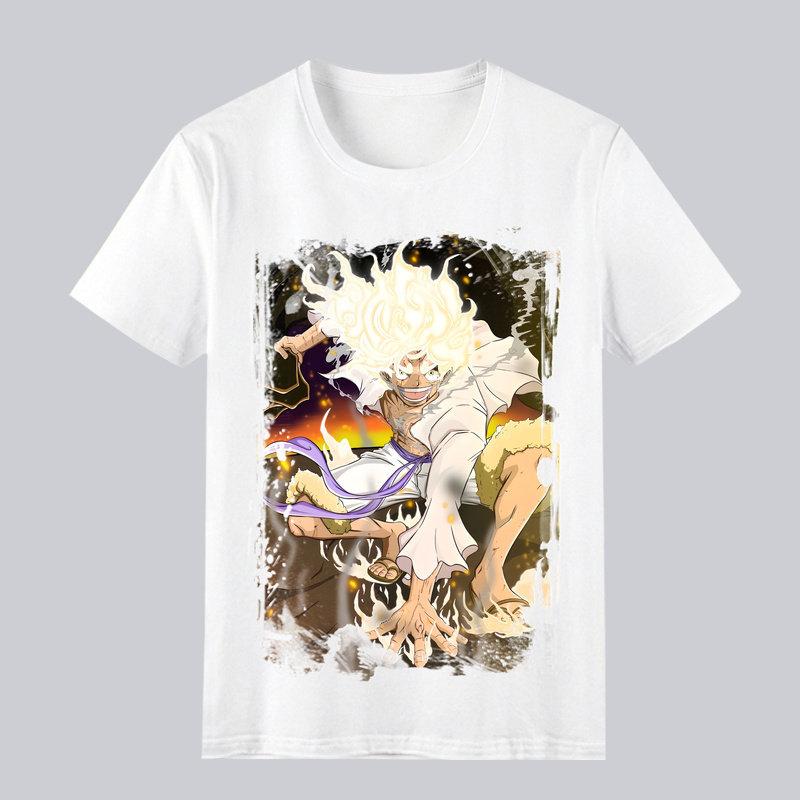 One Piece Printed Pattern T-shirt Luffy Sun God Casual Comfortable High-quality Cotton Parent-child Set