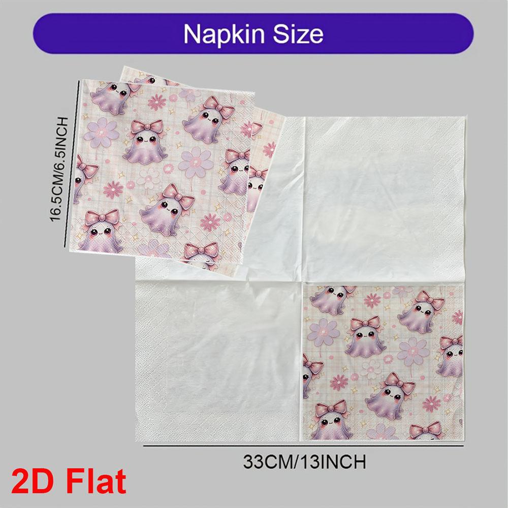 20pcs Disposable Napkins with Ghost Pattern Print for Wedding,Parties,and Daily Use for Thanksgiving Fall Christmas Table Decoration