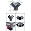 SEADEAR Hose Adapter Vent Hose Connector Dryer Vent Splitter Connector Adjustable Valves Duct Connector 3 Way Y-shape Hose Adapter Compatible for