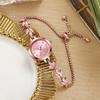 New Women's Quartz Watch with Diamond Accents, Small Dial, Delicate Bracelet, Adjustable Jewelry Quartz Watch