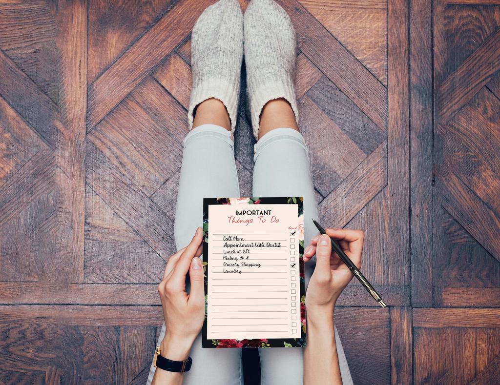 Inkdotpot Pakke med 2 Dagsplanleggerliste Udaterte Notisblokker, Notatblokk Gjøremålsliste Avrivningsblokk - Organizer - Planlegger - Organiser Oppgaver (50 ark