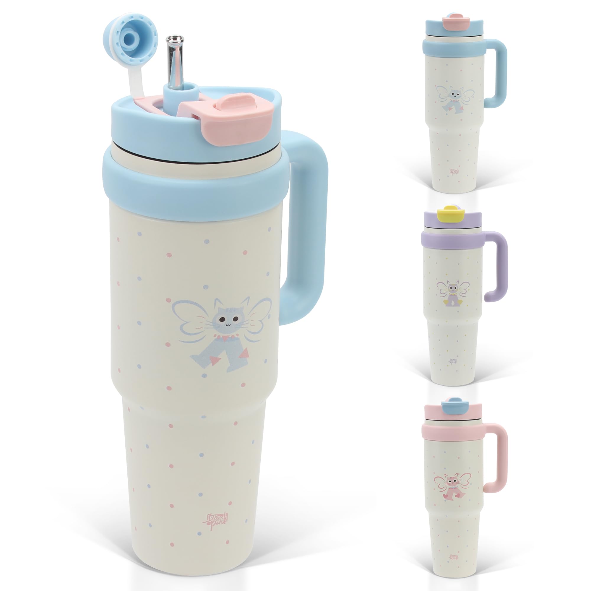 

CLICSUN 1000ml Ceramic Tumbler with Straw, Insulated, Cold & Hot, Wide Mouth, Large Capacity, Direct Drinking, Vacuum Insulated, Stainless Steel