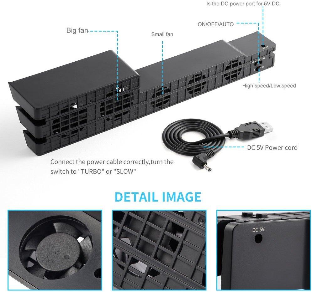 Cooling Cooler DC 5V For Sony PS4 Pro Slim Playstation Play Station PS 4 Game Console Fan Refrigerator USB Portable Ventilation