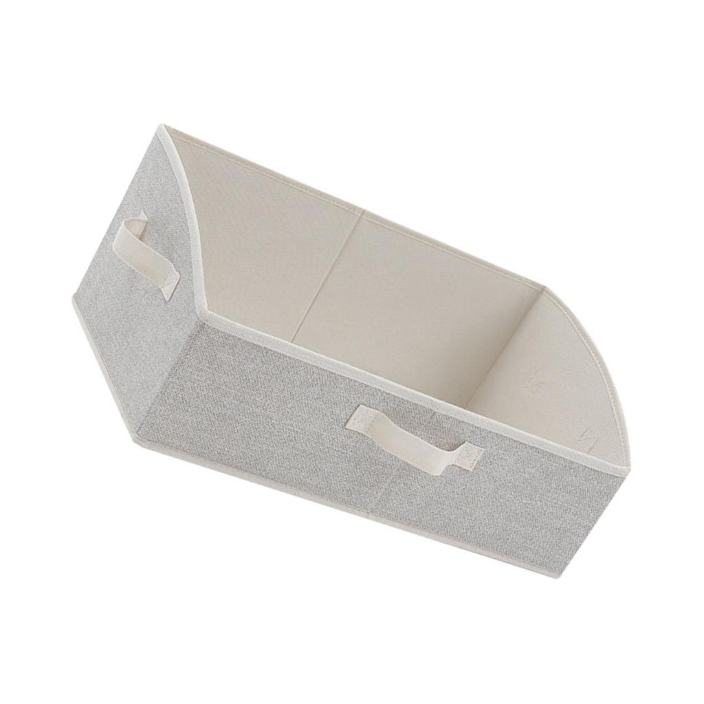 Closet Storage Bins for Shelves Trapezoid Storage Bin Closet Shelf Organizer for Clothes Toy Towel Book Baby Clothing