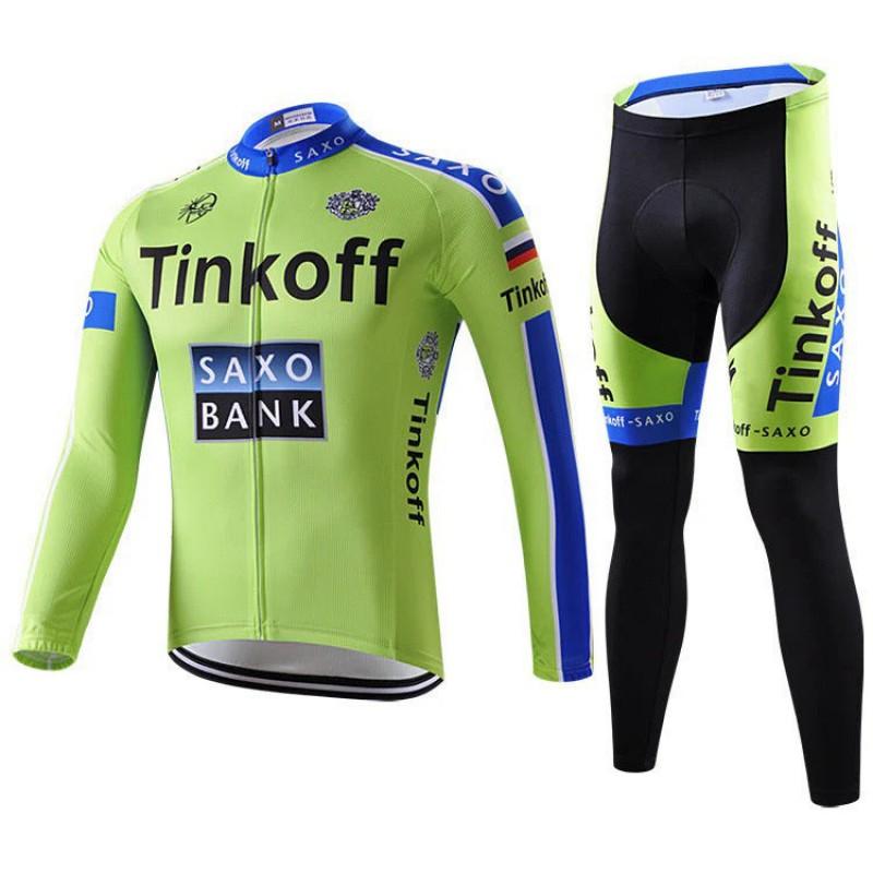 Unisex Long Sleeve Fleece-Lined Cycling Jersey Mountain Road Bikes Wear