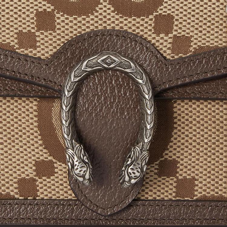 Gucci Dionysus Super Double G Monogram Canvas And Leather Trim Flap Bag Women Shoulder Bag Beige 476432-UKMBN-2572