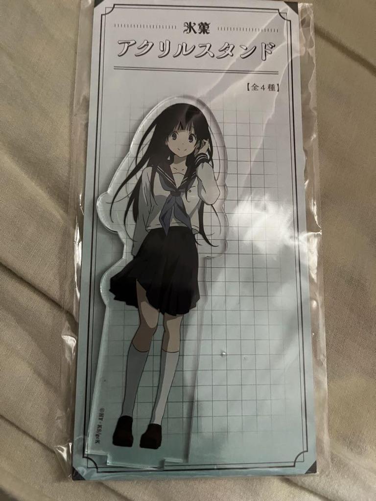 [USED] Hyouka Art Book Chitanda Acrylic Stand Can Badge