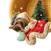 Christmas Dog Hanging Ornament, Statues with Hats, Car Interior Ornament