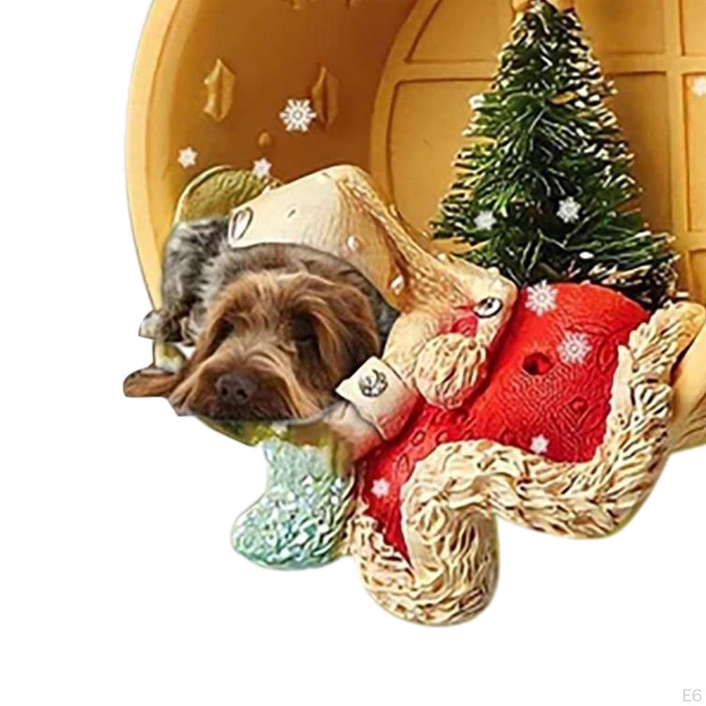 Christmas Dog Hanging Ornament, Statues with Hats, Car Interior Ornament