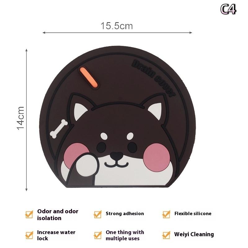 Sewer Floor Drain Cover Deodorizer Bathroom Silicone Deodorant Mat Thickening Kitchen Toilet Toilet Insect-Proof Floor Drain Mat