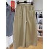 New Petite Women's Spring Plus Size Loose Fit Wide Leg Pants: Crooked Leg, Hip-Covering, Slimming & Versatile