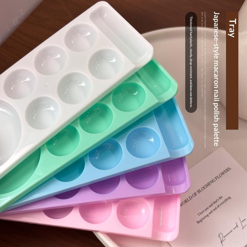 1Pcs Acrylic Nail Art Palette Waterproof False Nail Tips Color Mixing Pallet Salon Manicure Supplies