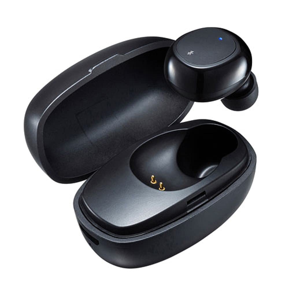 

Sanwa Supply Ultra-Small Bluetooth Single Ear Headset (with Charging Case) MM-BTMH52BK