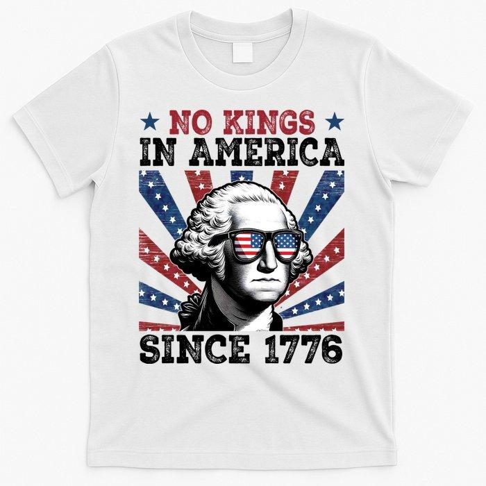 

В Америке нет королей с 1776 года Флаг США Винтажная футболка Унисекс 4XL