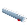 Plastic Wrap Dispenser with Slide Cutter Reusable Foil & Sealing Film Cutter Kitchen Storage Accessory Adjustable Length