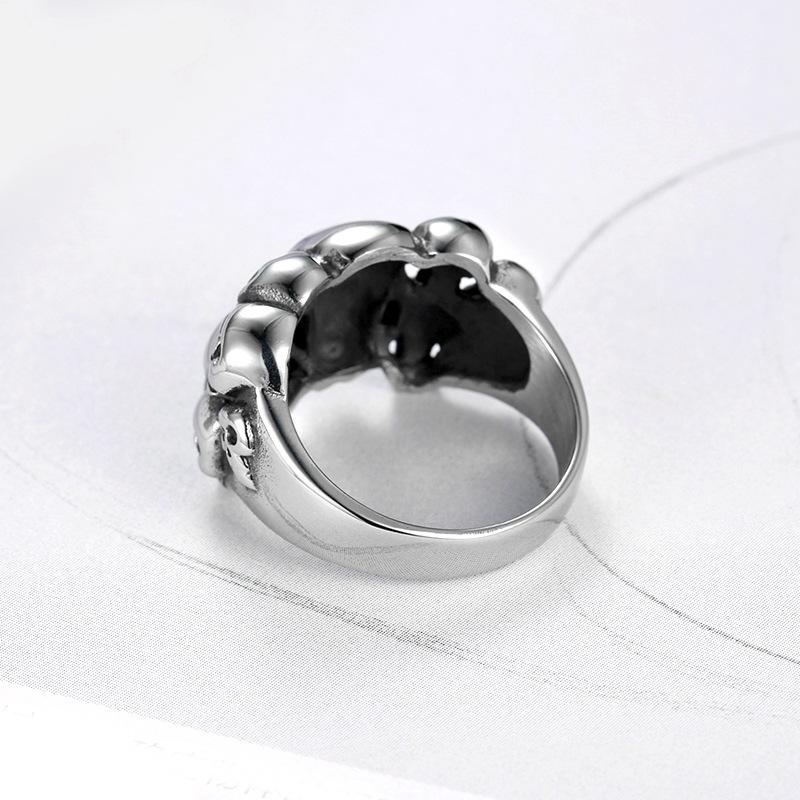 Hip Hop Skull Ring Men's Halloween Retro Skull Ring