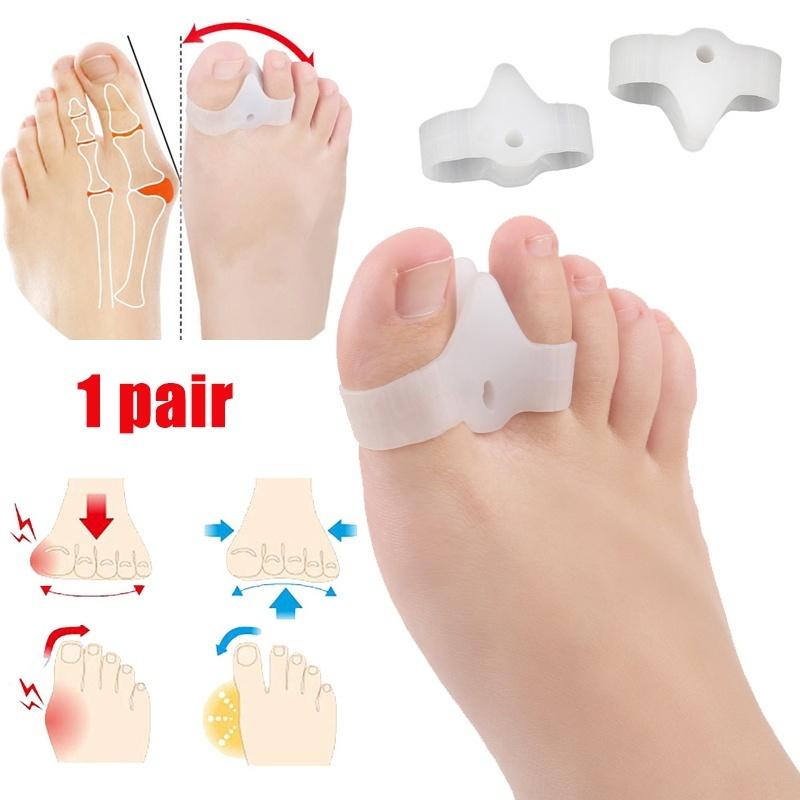 

1 пара выпрямителя для большого пальца, корректор для сепаратора пальцев ног, инструмент для ухода за ногами