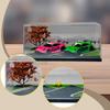 1/64 Diecast Car Display Case/Storage Case with Art Glass And Tree, Dustproof, Parking Lot Scene