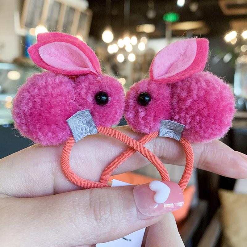 Buy 2PCS New Cute Plush Rabbit Princess Headwear Kids Elastic Hair ...