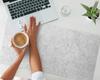 Desk Pad for Keyboard and Accessories Marble Patterns 90x45 cm