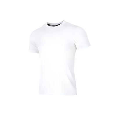 Unifarben Atmungsaktives Sport-Rundhals-Kurzarm-T-Shirt Herren Tops Weiß HB6533