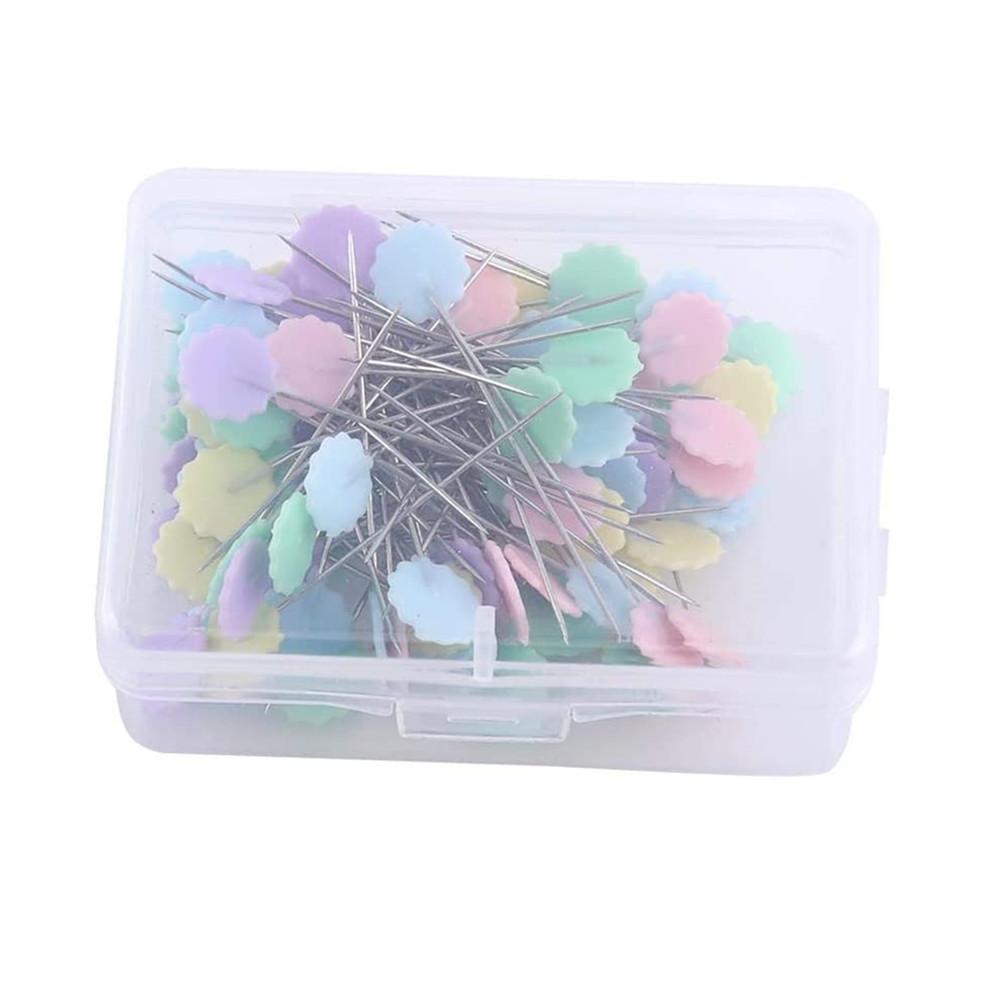 

100pcs Patchwork Pins DIY Sewing Straight Needles Quilting Tool for Dressmaking Decorating Crafting Marking Light plum#1