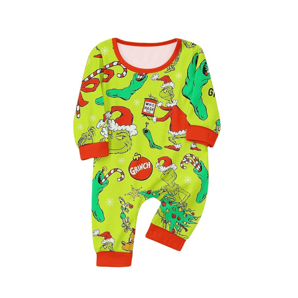 Christmas Prints Family Matching Long Sleeve Tops+Parhts Set Family Matching Sets