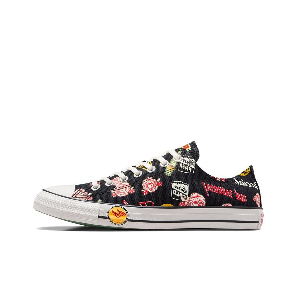 Topo Chico X Marka27 X Converse Chuck Taylor All Star Low Topo Chico Bottle Men Sneakers Black White Red A10455C