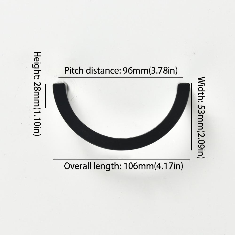 Golden Black Furniture Door Handle Semi-circular Wine Cabinet Handle Shoe Box Handle  Dresser