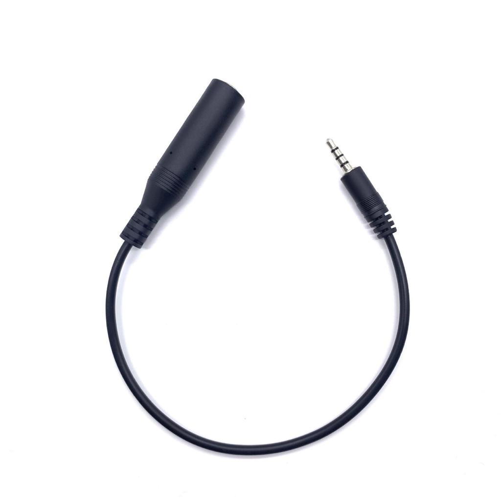 6.35mm Female to 3.5mm 4-Pole Male Audio Cable for Piano, Guitar, Microphone, Headphones, and Speakers.