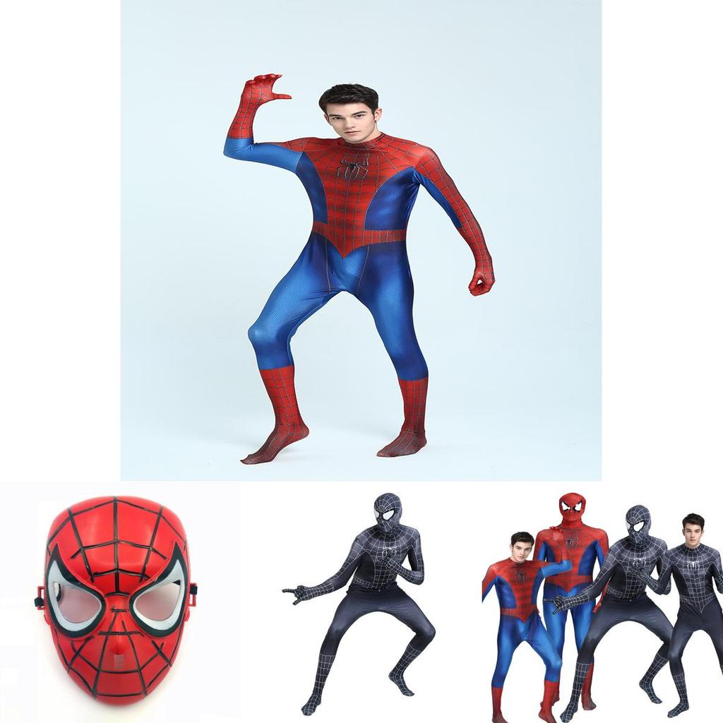 Premium Polyester Spider-man Venom Suit Cosplay Costume For Men Halloween Party Zentai Bodysuit