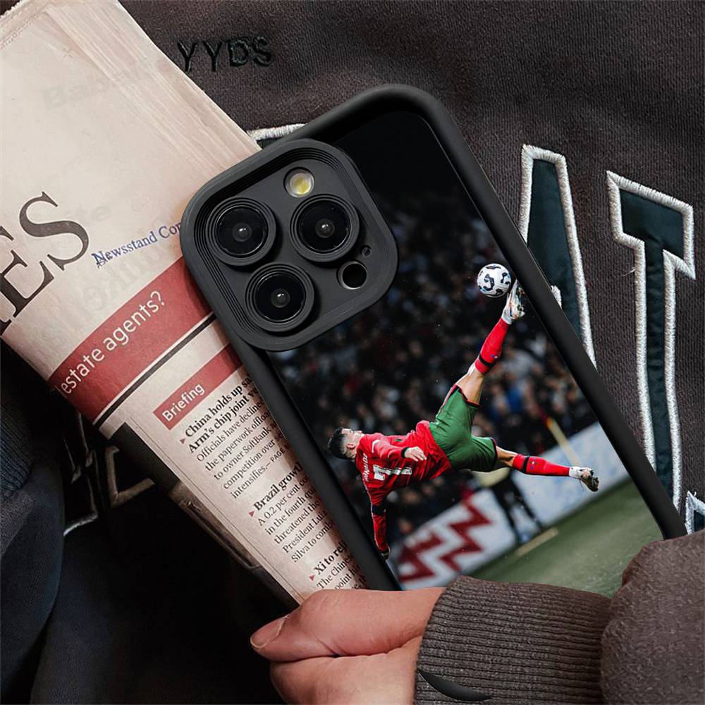 Kända Fotbollsspelare C-CR7 Silikon Telefonfodral för iPhone 17 Pro Max 16 15 14 13 12 11 Plus 17 Air