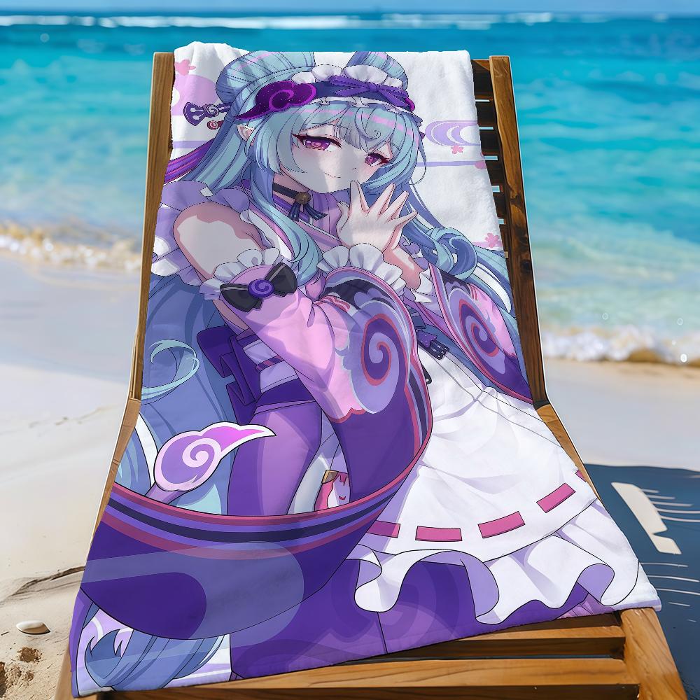 Yumemizuki Mizuki Genshin Impact Towel Sports Quick Dry Travel Camping Gear Sandproof Soft Light Large Beach Towel