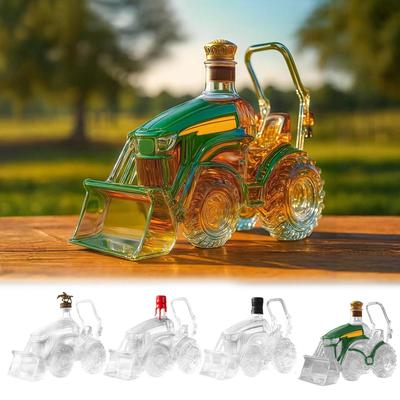 Ozubená kola a nechť se koňská síla setkají s časy s touto traktorovou láhví na whisky