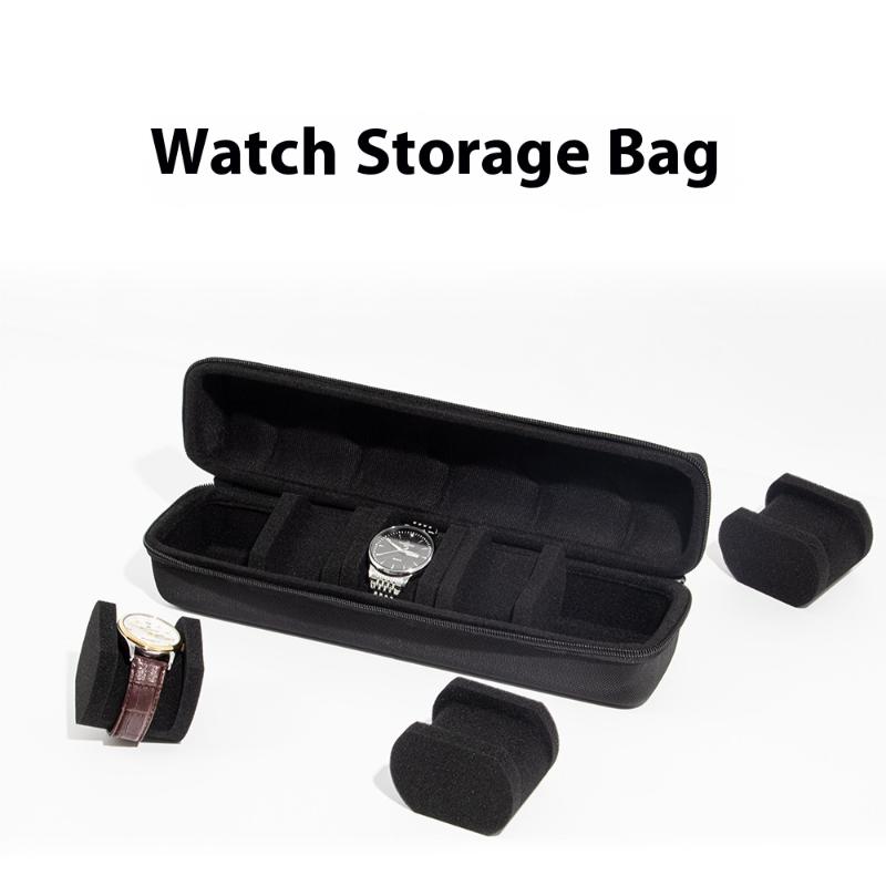 1 Piece Anti Fall Smart Watch Storage Bag 5-Slot Watch Case Eva Hard Shell Travel Organizer With Pillow Insert Gift