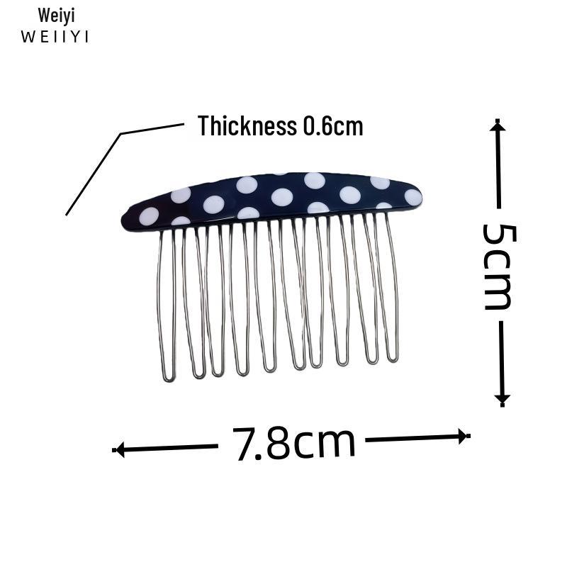 High-End Acetate Bangs Insert Comb - Flyaway Tamer & Reverse Insert Hair Accessory