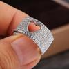 Autumn Exquisite Heart Zircon Copper Ladies Ring Fashion Accessory