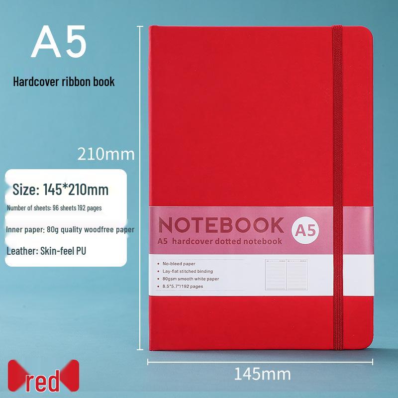 A5 Cross-Border Business Notepad with Strap - Refillable Student & Office Journal