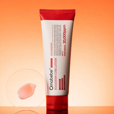 Omabebe Rosaderm Cure Lotion 120ml veľká kapacita upokojujúca starostlivosť o začervenanie tváre po laserovom odstránení znamienok