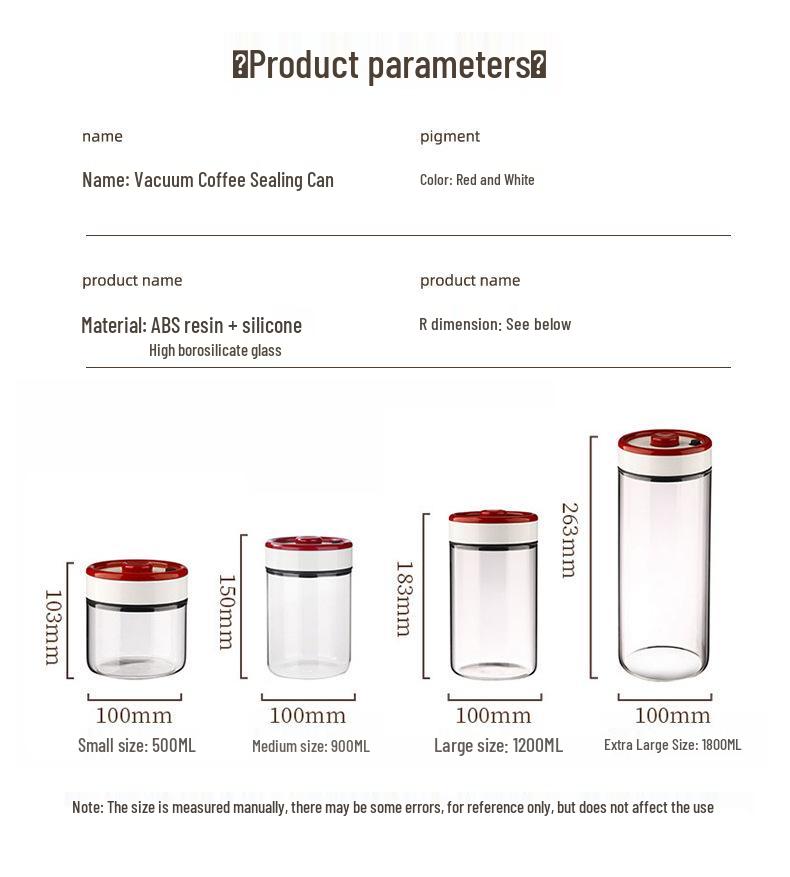 Vacuum Sealing Jar: Airtight, Moisture-Proof, Aroma-Lock, One-Key Operation for Tea, Coffee, Grains - Multi-Purpose Storage.