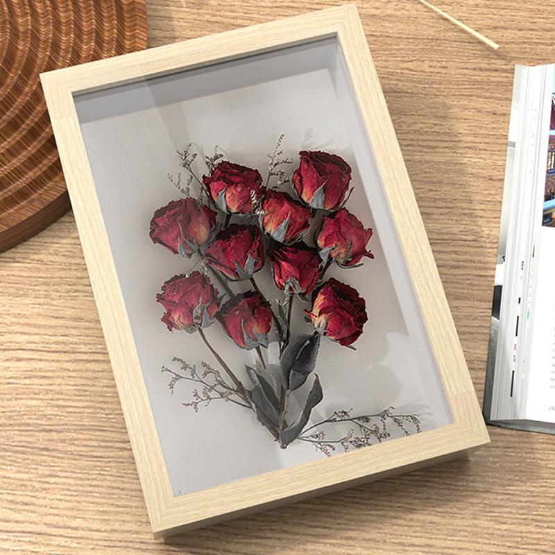 1 buc Shadow Box Hollow Keepsakes Buchet Flori Manual Rame DIY Imagine Carcasă de Memorie Tablă Artificială Afișaj Foto