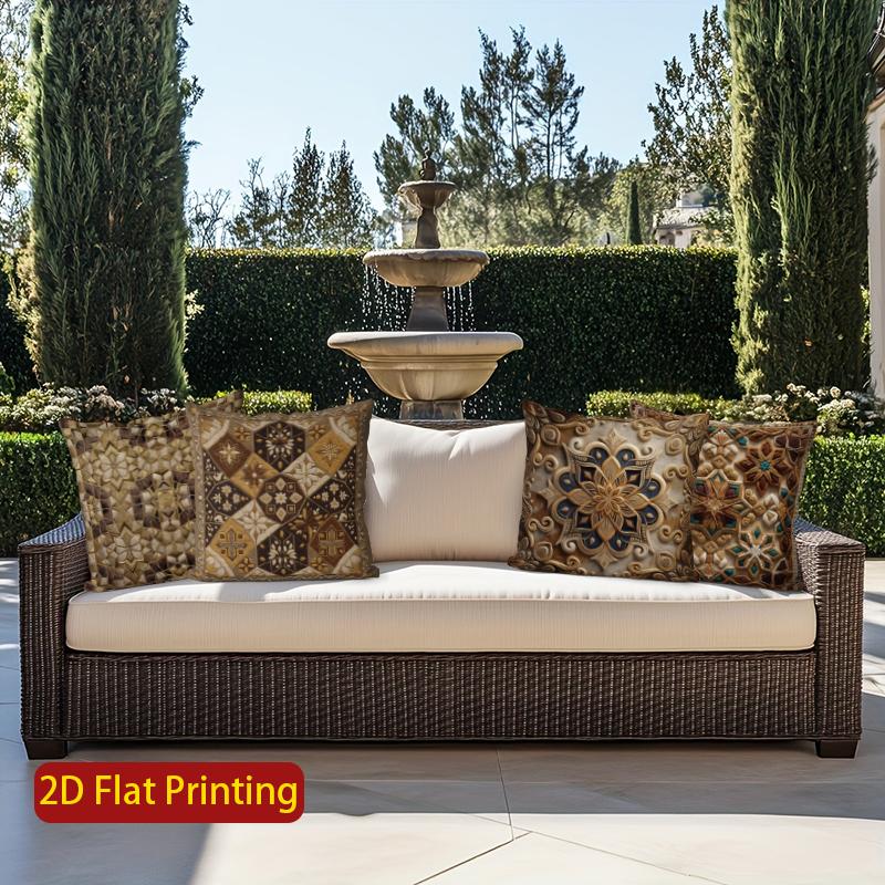 2D Exquisites Geometrisches Muster Dekorative Kissenbezüge Muster Kissenbezug Geeignet für Sofa Schlafzimmer Auto Kissenbezug