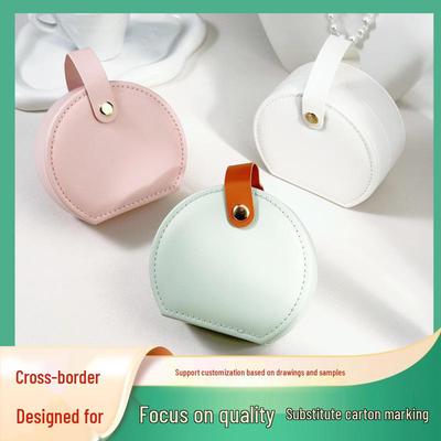 Portable Semicircle Jewelry Storage Box - Handbag for Earrings, Necklaces & Rings