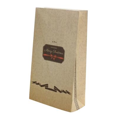 4Pcs Kraft Paper Retro Atmosphere Cute Candy Baking Christmas Gift Paper Bag