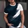 Camiseta Impresa en 3D para Hombre Exterior Tenis Bádminton Transpirable Secado Rápido Top Deportivo Manga Corta Cuello Redondo Sudadera Top Casual