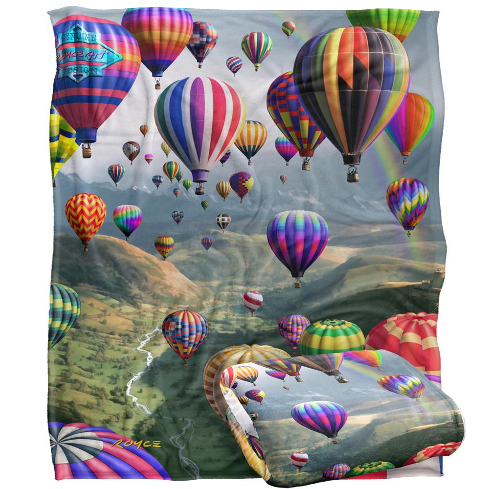 Royce McClure Silky Hot Air Balloon Sky Roads Supersoft Blanket