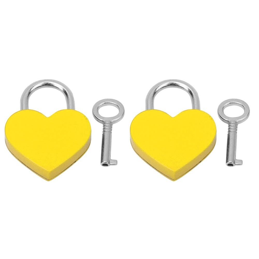 2pcs 30x39mm Size Heart Shaped Padlock 2 Sets Love Lock Padlock For Romantic Occasions